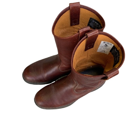 Georgia Boots Men's Brown Leather Wellington 11” G5384 - Picture 8 of 13